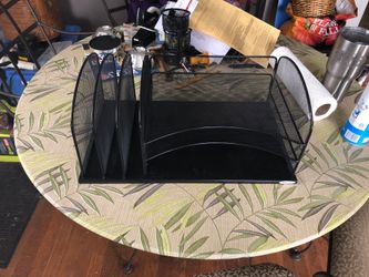 Safco Mesh Horizontal Desk Organizer, Black