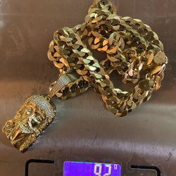 S925 18K plated Chain and S925 Pendant 18k plated Czs 