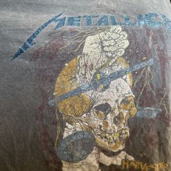 Men's Grey and Blue T-shirt large to extra large