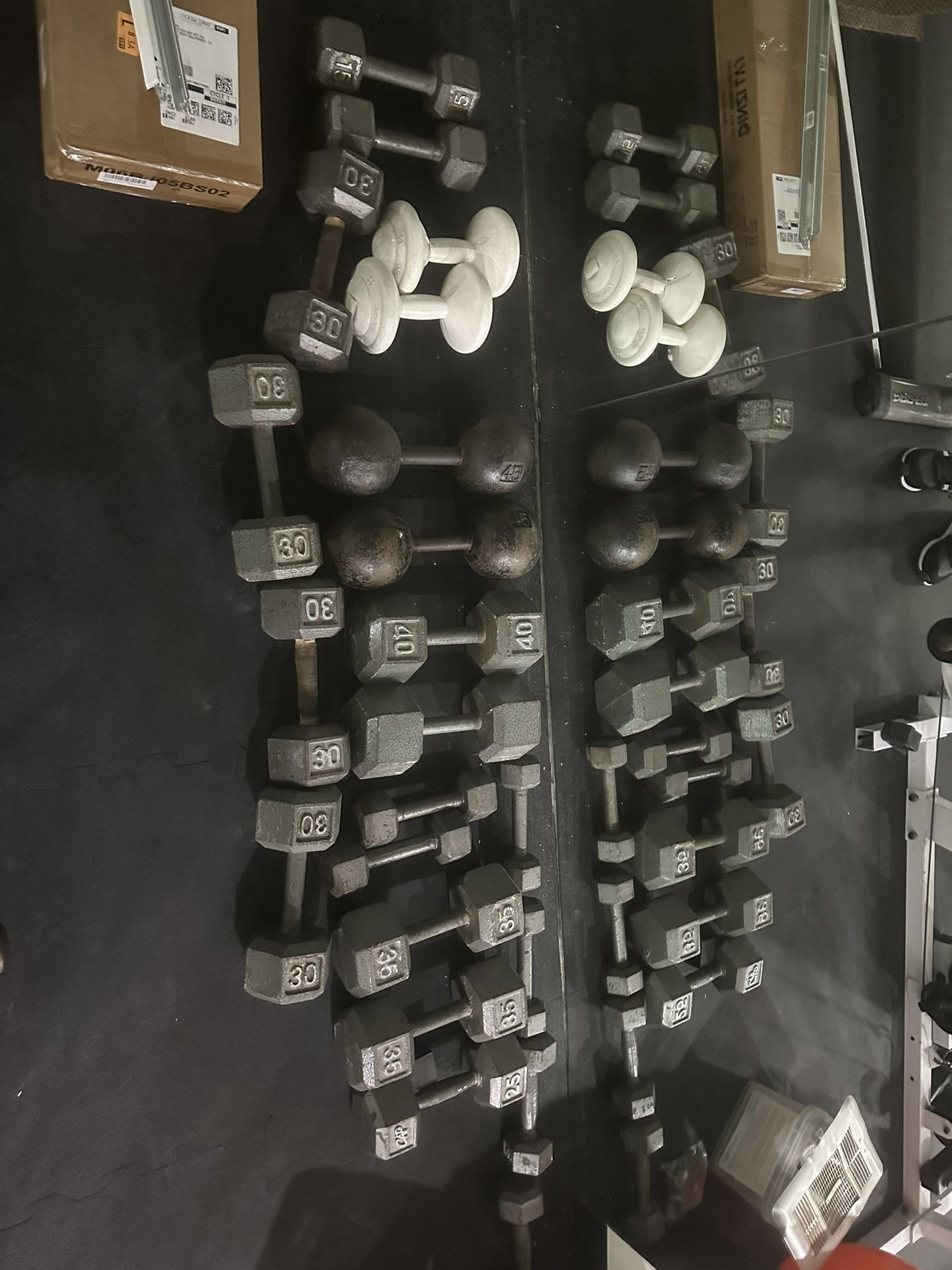 Set Of Weights And Rack