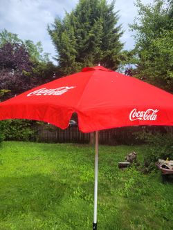 Coca Cola Patio Umbrella And Base