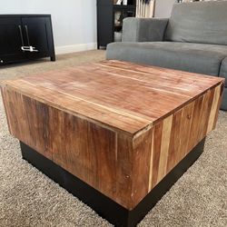 Beautiful Sparacino Block Coffee Table 28x28x16 Square Wood