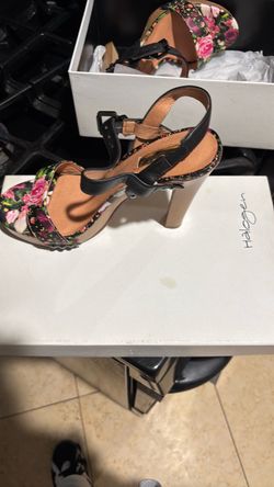 Halogen Floral Platform Heeled Sandals