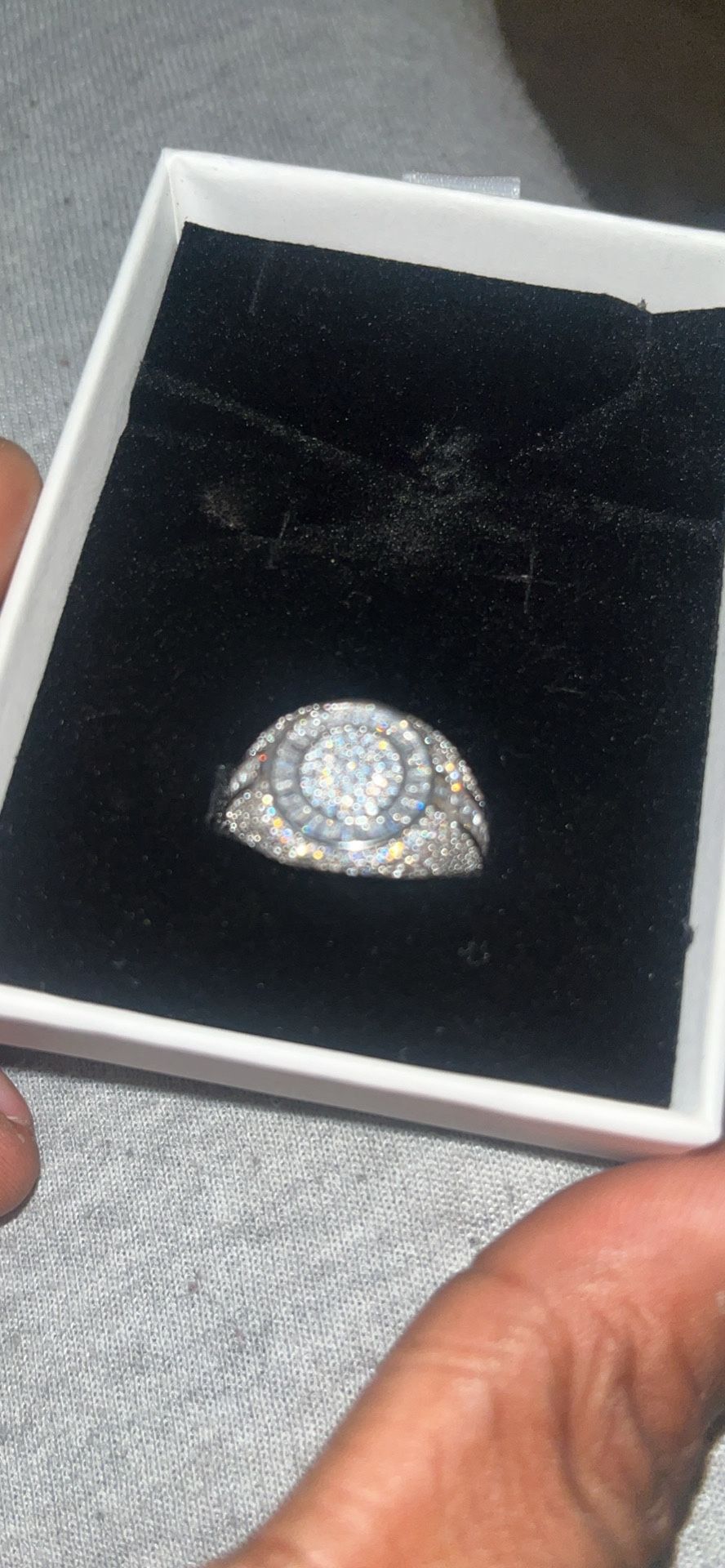 925 Silver Moissanite Man Ring