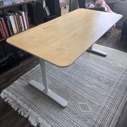 Large Ikea Desk white/birch