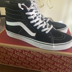 Black and White High Top Vans 