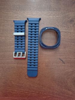 Samsung Galaxy Watch Ultra 1,2,3 used like Navy Blue Smartwatch Band and Bumper Case