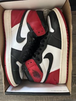 Nike air Jordan black toe size 10 black red white