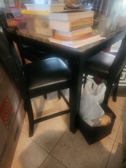 Counter height table with marble top FREE
