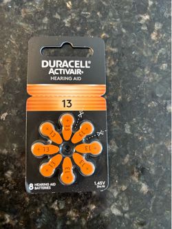 Duracell 72 batteries size 13, hearing aid 10/2029