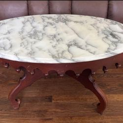 Antique Marble Top Coffee Table