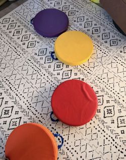 Circle Time Rainbow Floor Cushions w/ Handles (Set of 6)