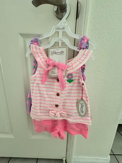 Brand new toddler short sets, girl’s size 3T