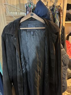 Vintage J Crew Brown Suede Leather Coat Jacket Size XL Men’s 