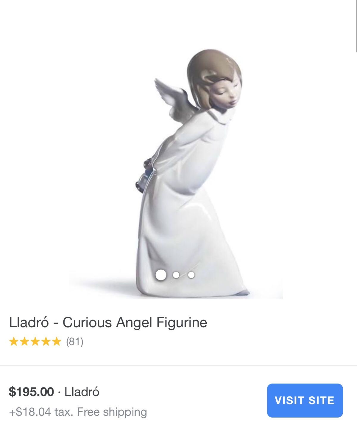 Curious Angel Figurine -Lladro