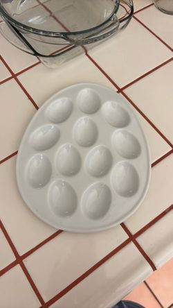 Glass Deviled-Egg Serving Plate
