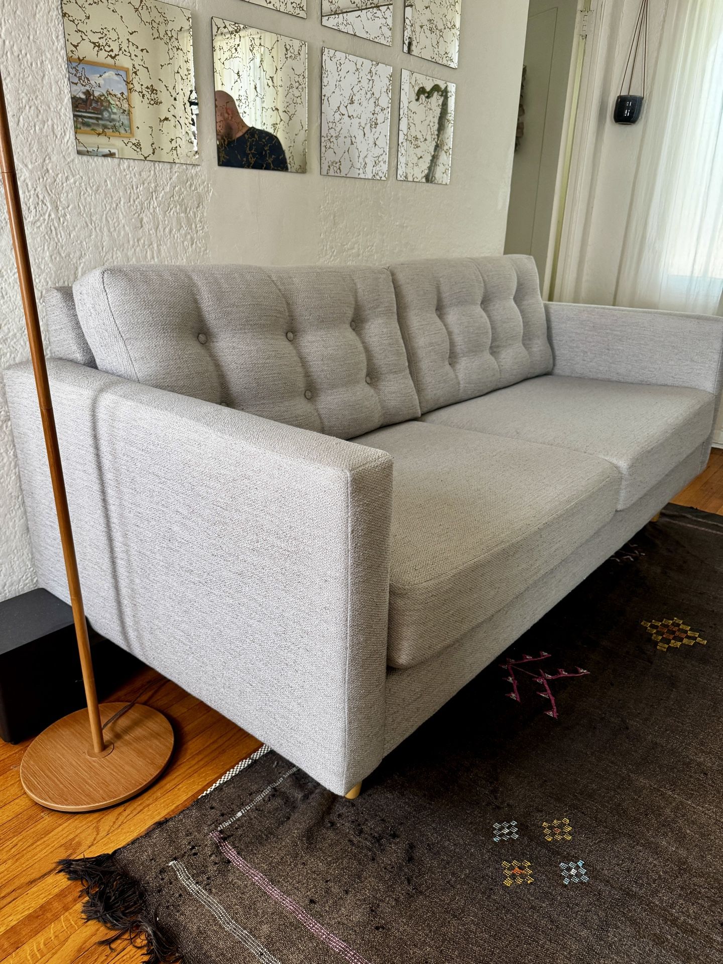 Mid Century Modern Gray Sofa – Locally Made, Eco-Friendly - MAKE ME AN OFFER!