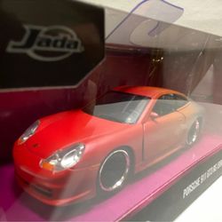 Porsche 911 GT3 RS Diecast 1:32 Jada Pink Slips Red Silver NEW