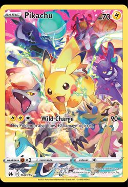 Crown zenith pikachu secret rare pokemon card