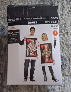 King and queen cards halloween couple costume