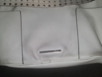 Steve madden White Leather Handbag with Silver Studs