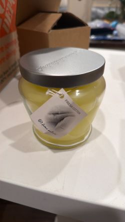 Home interiors fresh cotton candle new