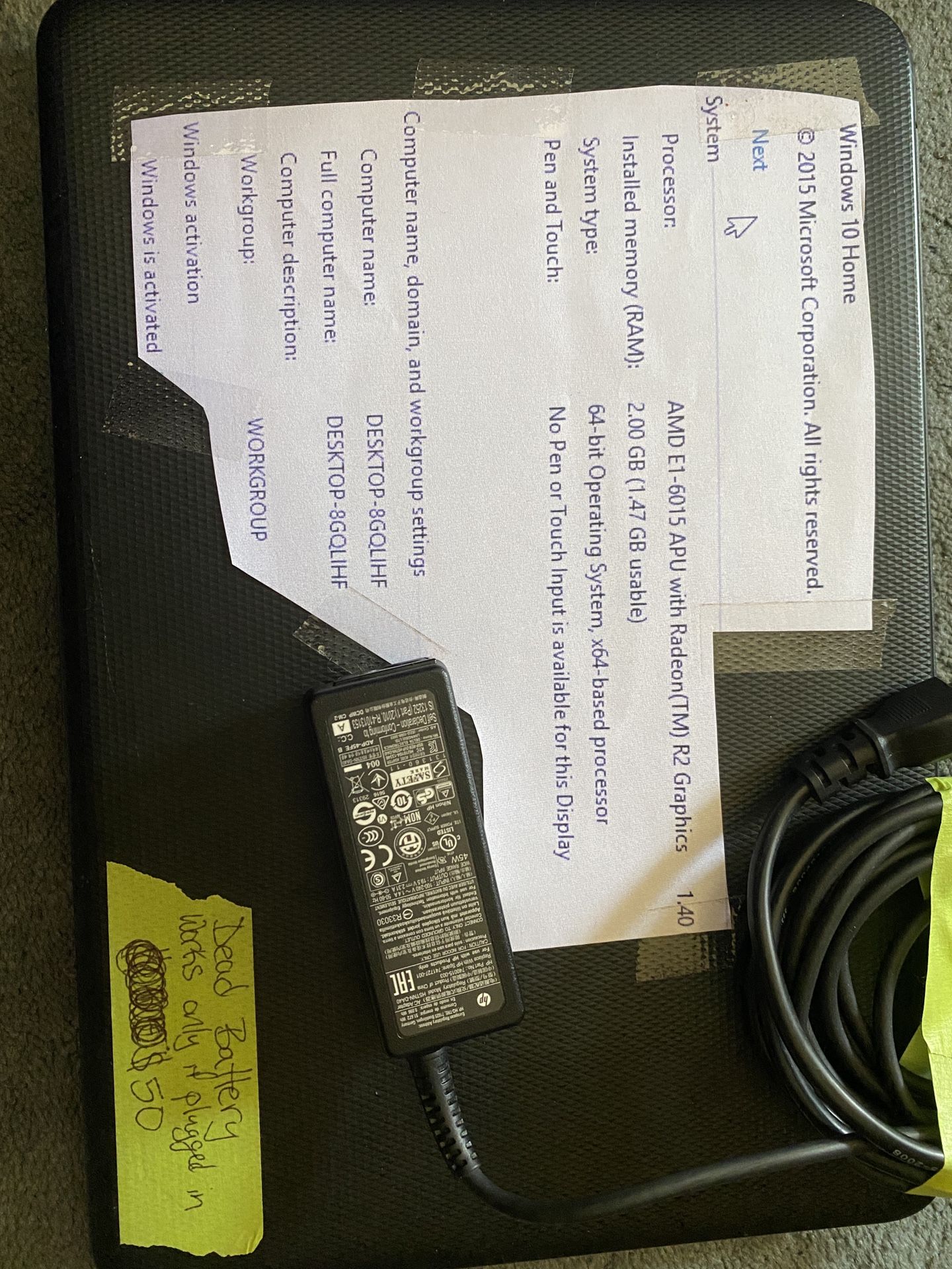 Used Laptop, Factory Restord