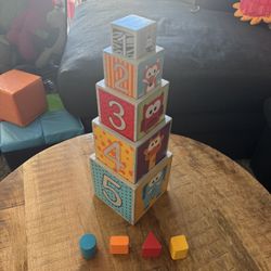 J'ADORE Wooden Toy Stacking Blocks