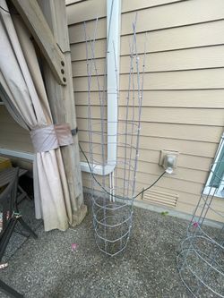 6 foot tall cattle panel trellis. $20. Will last 20 years