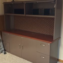 Office Storage With Hutch