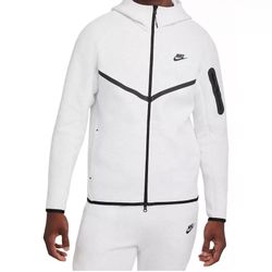 White mens Nike Tech Full Zipup