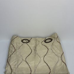 4 Cream Decorative Curtain Panels with Grommets