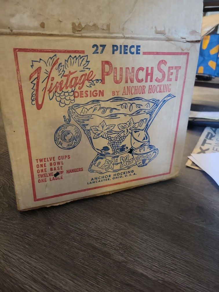 Twenty seven piece vintage punch set