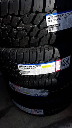 265 70 r17 falken at3$500 new tires 4pcs$500
