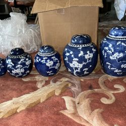 Antique Chinese Ginger Jars. 