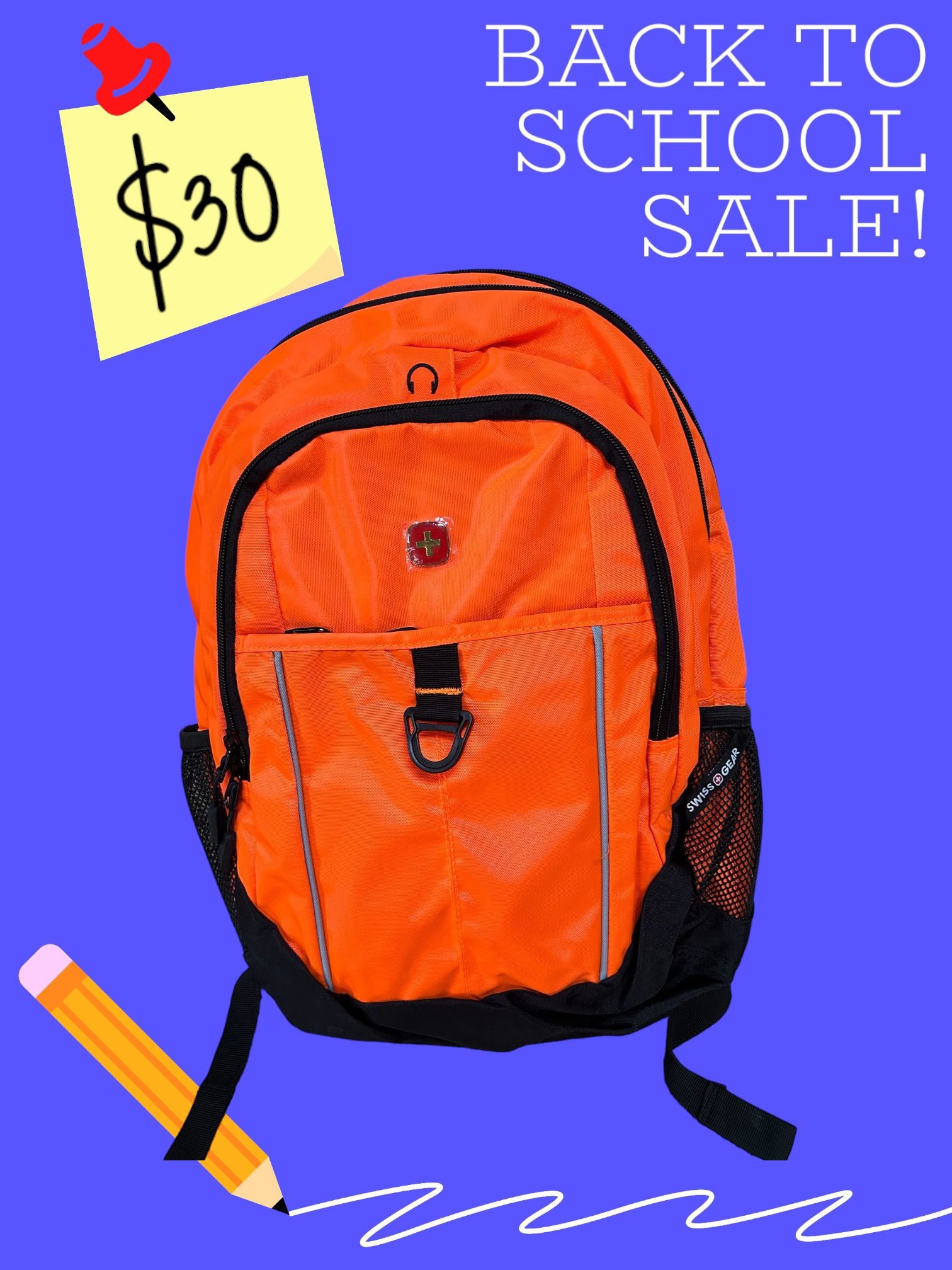 Orange SwissGear Backpack
