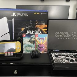 PS5 Digital Edition + Nintendo Switch Lite 3 games charger and case + Hautepad C16S + Games Bundle