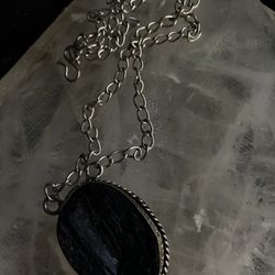 Black Tourmaline/ Sterling Silver 