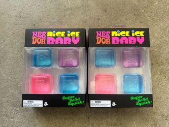Nee Doh Nice Ice Baby Squish Toy 4-Pack – Lot of 2