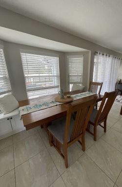 Used Wood Dining Room Table Set with 8 Chairs - Best Offer