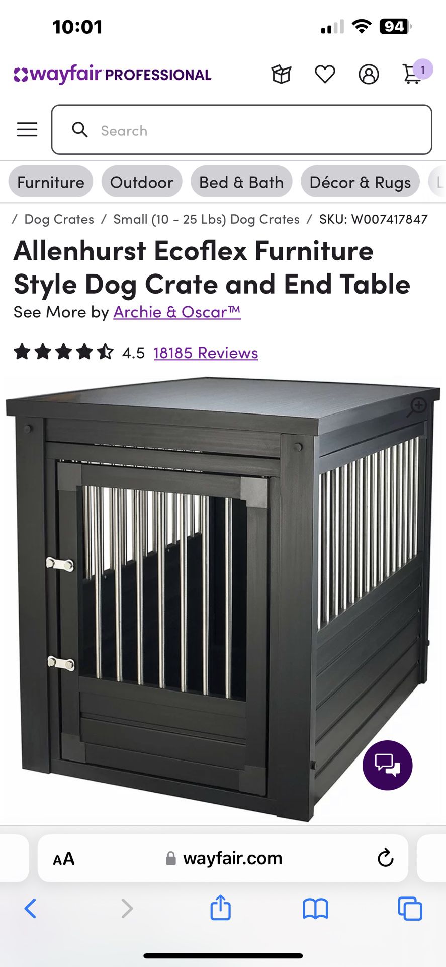 Dog crate - Like New, Barely used 