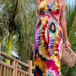 Multi Color Tye Die Jumpsuit - Pickup Only