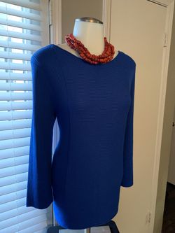 Blue Sweater (medium) Necklace not Included