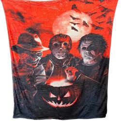 Freddy Jason Michael Myers Horror Fleece Throw Blanket 50x60 Horror Slasher