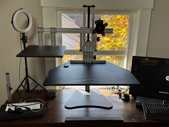 Standing Desk Converter with Monitor and Laptop Mount