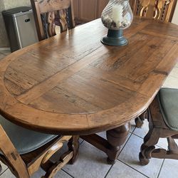 RUSTIC WOOD DINING TABLE