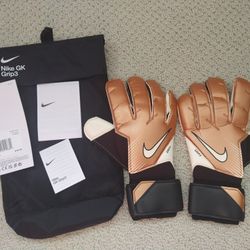 Nike GK Grip 3 Adult Goalkeeper Soccer Gloves Copper Size 8 DV3097-810 New