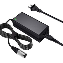 24V 2A 3-pin XLR Electric Scooter Charger Compatible with Go-Go Elite Traveller, Pride Mobility, Jazzy Power Chair Charger & Plus Ezip Mountain Trailz