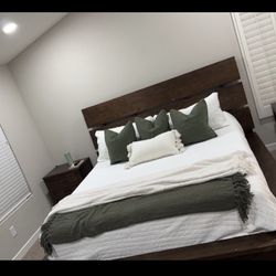 California King Size Bedroom Set with Mattress