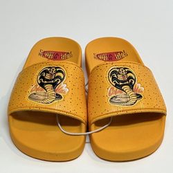 Champion Men’s Cobra Kai Slides/Slippers/Sandals | Yellow/Black/Red | Size 9